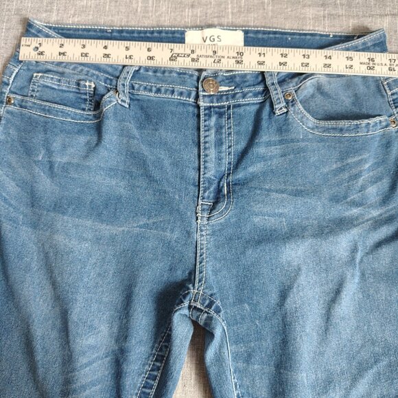 Vigoss VGS Jeans Womens Size 12 (33x29) Loose Straight Embellished Flap Western - Picture 6 of 13
